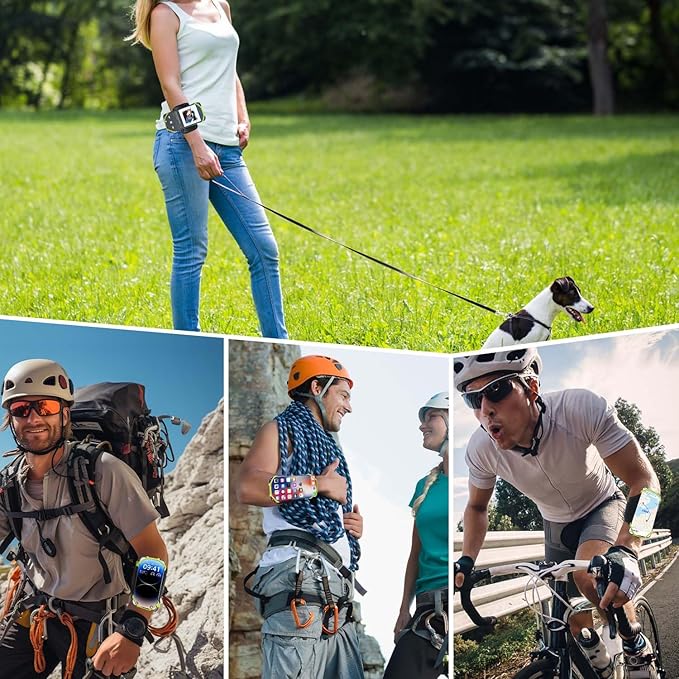 Wristband Phone Holder for Running, 360°Rotation & Detachable Sports Armband with Key Holder for iPhone 16/15/14/13/12/Pro/Pro Max/XS/XR/X/8/7/6/Plus, Fits 4.5-7 Inch Smartphones (Green)