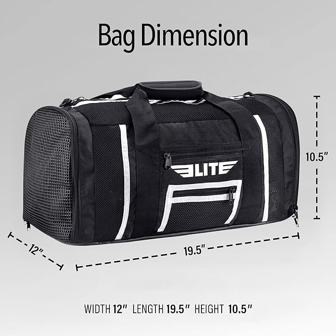 Elite Sports Boxing Gym Duffle Bag for MMA, BJJ, Jiu Jitsu gear,Duffel Athletic Gym Boxing Bag