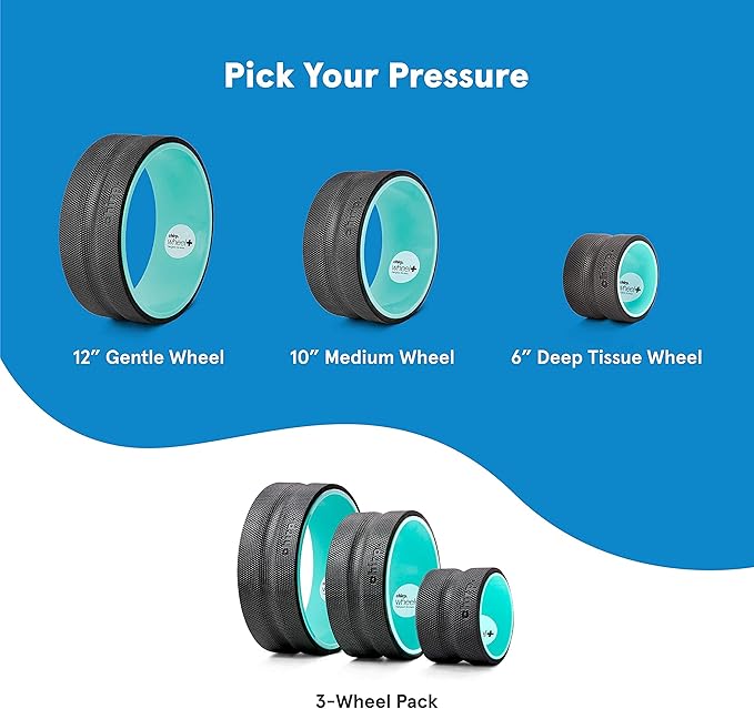 Chirp Wheel Foam Roller - Targeted Back & Neck Pain Relief, Muscle Massage, Trigger Point Therapy, High-Density Foam Tool for Physical Therapy, Stretching & Exercise, 500lbs Capacity, 12-Inch Mint