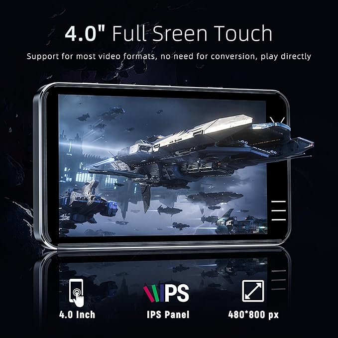 MP3 Player with Bluetooth and WiFi, Music Player with Camera Spotify Pandora,Amazon Music, 4" Touch Screen Android MP4 Player with Speaker 144GB MP4 & MP3 Player for Travel Sport