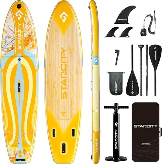 Starcity 11'6"*34"*6" Stand Up Paddle Board,Inflatable Paddle Boards for Adults w/a Simple and Non Slip Design, Moderate Length and Easy Operation, Suitable for Adults.