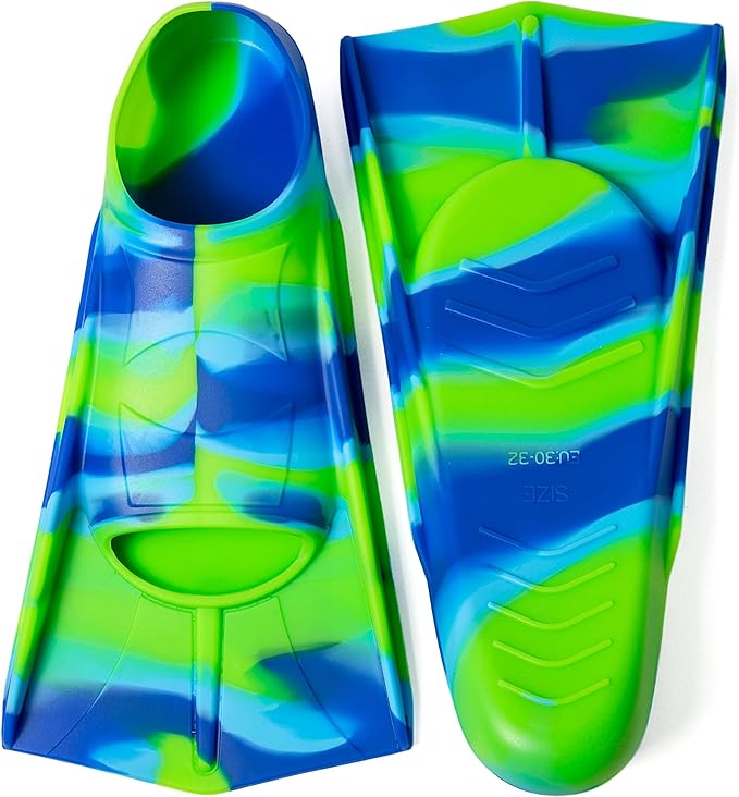 Kids Swim Fins,Short Comfortable Flippers for Lap Swimming and Training for Child,Girls,Boys,Beginners