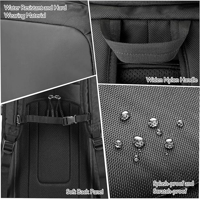 Unigear Ski Boot Bag, 70L Ski Boot Travel Backpack for Ski Helmet, Goggles, Gloves, Skis, Snowboard & Accessories（Black）