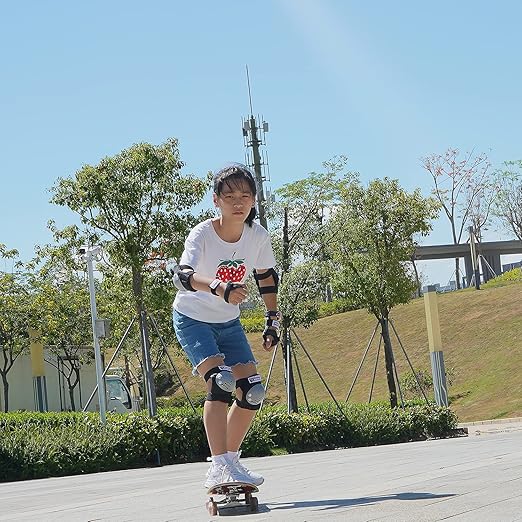 Youth/Kids Knee Pads Elbow Pads Wrist Guards Protective Gear Set for 3-15 Years Child Roller Skates, Skateboard, Cycling, Inline Skating, BMX Bike, Balance bike, Scooter Riding and Other Outdoor Sports