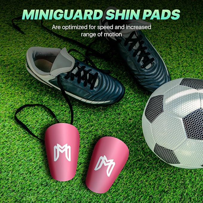 MiniGuards - Mini Shin Guards for Soccer Players - Tiny Shin Pads for Men, Women, Teens - Miniature Shin Guards 3.9 x 2.4 inch - Perfect for High Level Soccer Athletes