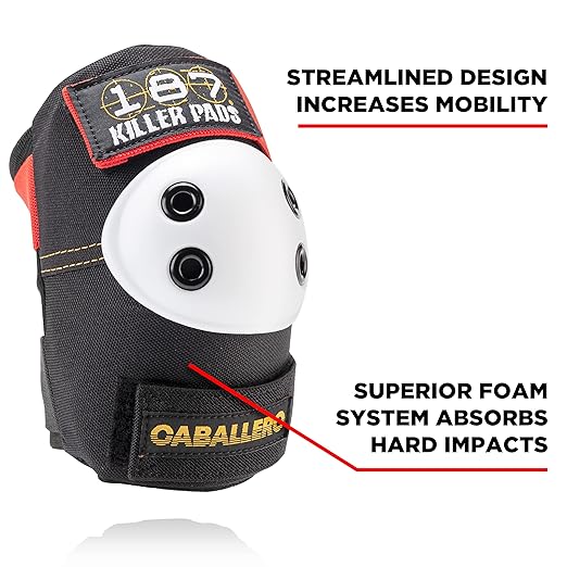 187 KILLER PADS Six Pack Pad Set, Elbow Pads, Knee Pads, and Wrist Guards - Ideal for Skateboarding, Roller Skating, and Inline Skating