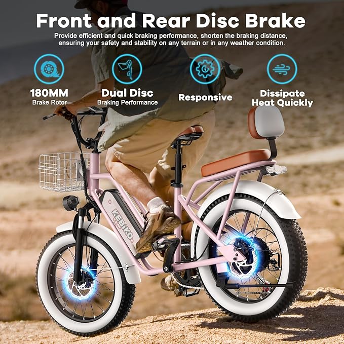 Electric Bike for Adults, 20"x 4" Fat Tire 35MPH Ebike, 1450W Peak Mountain Bike with 48V 20AH Removable 960WH Battery, 80 Miles Max Range Hydraulic/Mechanical Disc Brake 7-Speed Electric Bicycle