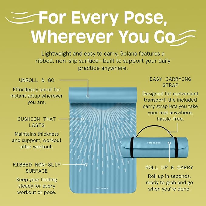 Retrospec Solana 1 inch Yoga Mat