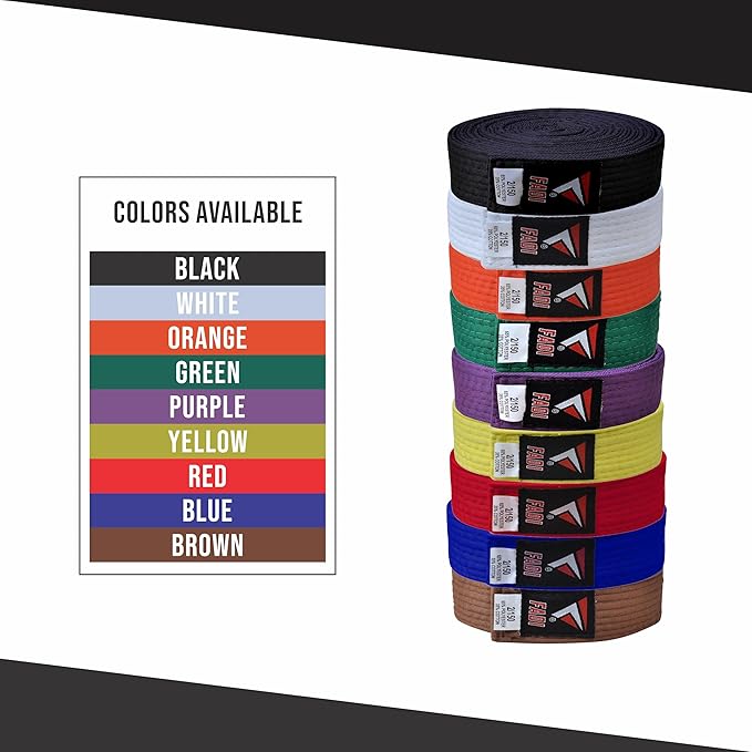 Martial Arts Belt for Karate, Judo, Aikido and Taekwondo - Durable Cotton-Polyester Blend for Adults and Kids