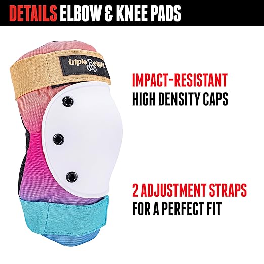 Triple Eight Saver Series 3-Pack Pad Set– Ideal for Skateboarding, In-line Skating, Roller Skating, and Biking