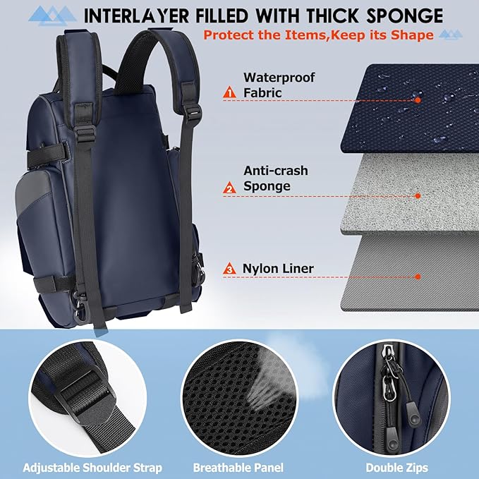 RAINSMORE Bike Bags for Bicycle Rear Rack 15L Waterproof Bike Ebike Trunk Pannier Saddle Bag with Rain Cover Bike Accessories Backpack Shoulder Bag for Commuter Travel Outdoor, Blue