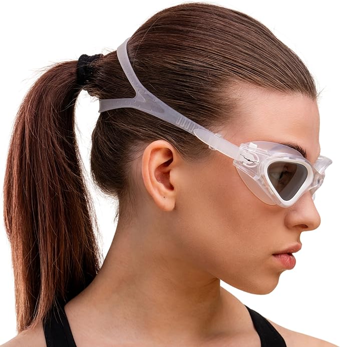AqtivAqua Swimming Goggles, DX Wide View Swim Goggles for Adult Men Women, Anti Fog No Leaking