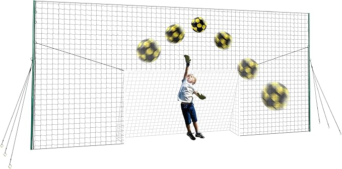 3-in-1 Soccer Training Rebounder & Goal Backstop Net - Soccer Goal for Volley, Passing, Solo Training - Outdoor Sports, Backyard Games