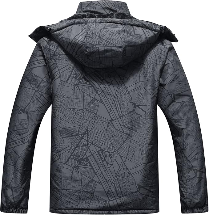 OTU Men's Waterproof Ski Jacket Snowboarding Windbreaker Warm Winter Hooded Mountain Snow Coat