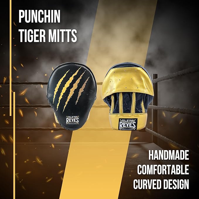 CLETO REYES Boxing Punching Mitts, Focus Sparring Striking Training Punch Pads, MMA, Kickboxing, Muay Thai, Leather