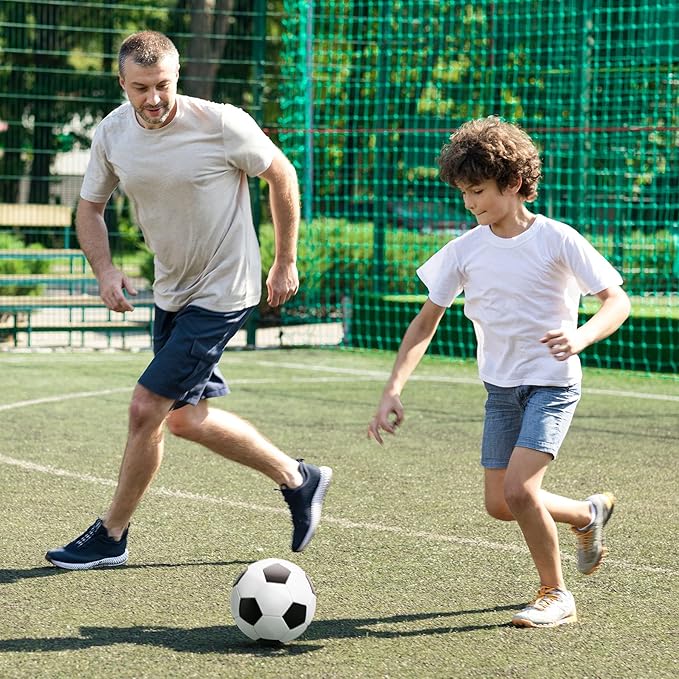 Soccer Ball Size 3/4/5 with Pump & Bag - Pack of 1, 2 or 3 - Official Size & Weight - Classic Black & White - Indoor Outdoor Use - Durable & Long-Lasting - Ideal Gift for Toddler, Kids, Youth & Adults