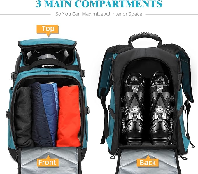 Ski/Snowboard Boot Bag/Skating Bag | Excellent for Store and Transport Gear, Jacket, Helmet, Goggles, Gloves & Accessories