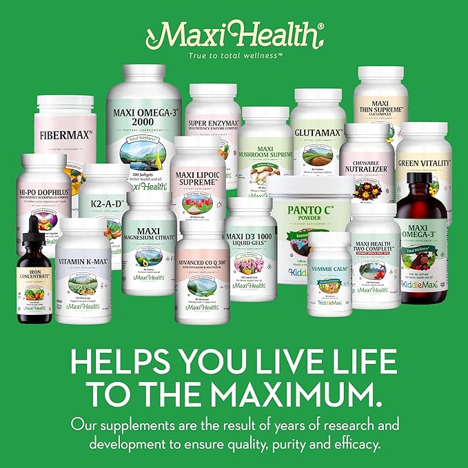 Maxi Health Marine Collagen Pills – 1000 mg Type 1 Collagen for Women & Men with Hyaluronic Acid Supplement for Joint & Skin Support – Unflavored, Clean Kosher Capsules (90 Maxicaps)