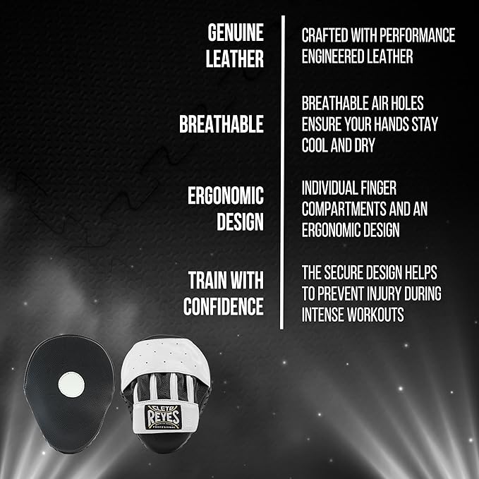 CLETO REYES Boxing Punching Mitts, Focus Sparring Striking Training Punch Pads, MMA, Kickboxing, Muay Thai, Leather