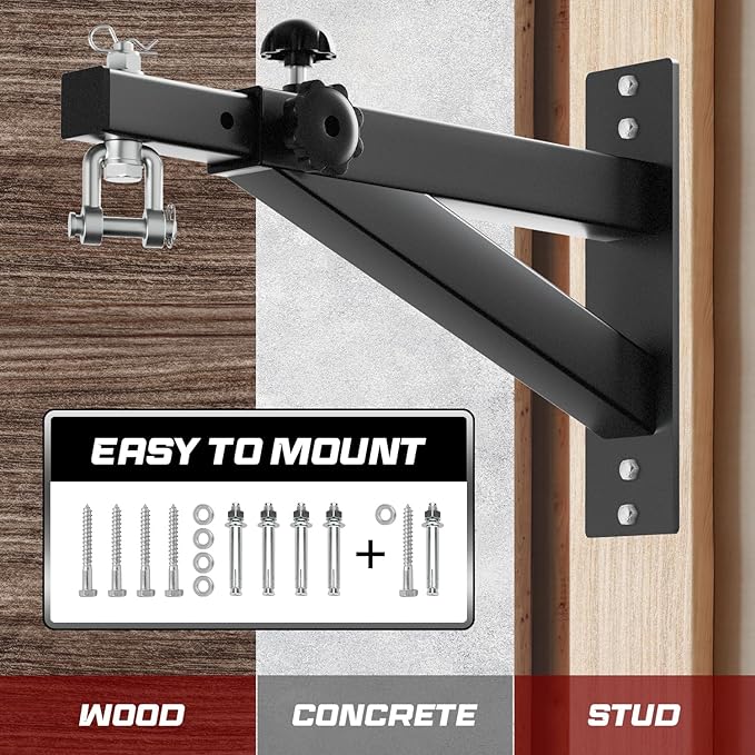 Yes4All Punching Bag Hanger, Stainless Steel Swivel Chain with 4 Snap Hooks for Heavy Bag, Gym Swing, Trapeze, and Hammock