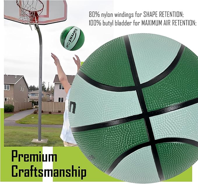 Senston Kids Basketball Balls Size 3/5/7 Basketballs Indoor Outdoor 27.5/29.5 inch Basketball Gifts for Kids/Girls/Boys