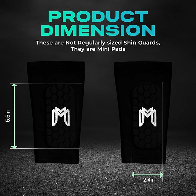 Mini Shin Guards Soccer – Built in Shin Pad Sleeves for Mens, Women, Teens - Small Shin Guards - Lightweight, Breathable Shin Defender Leg Protection