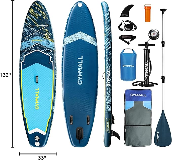 Paddle Board, Inflatable Stand Up SUP Paddle Boards for Adults & Youths of All Skill Levels, Wide & Non-Slip Deck Design Blow Up Paddleboards with Premium Accessories & Storage Bag