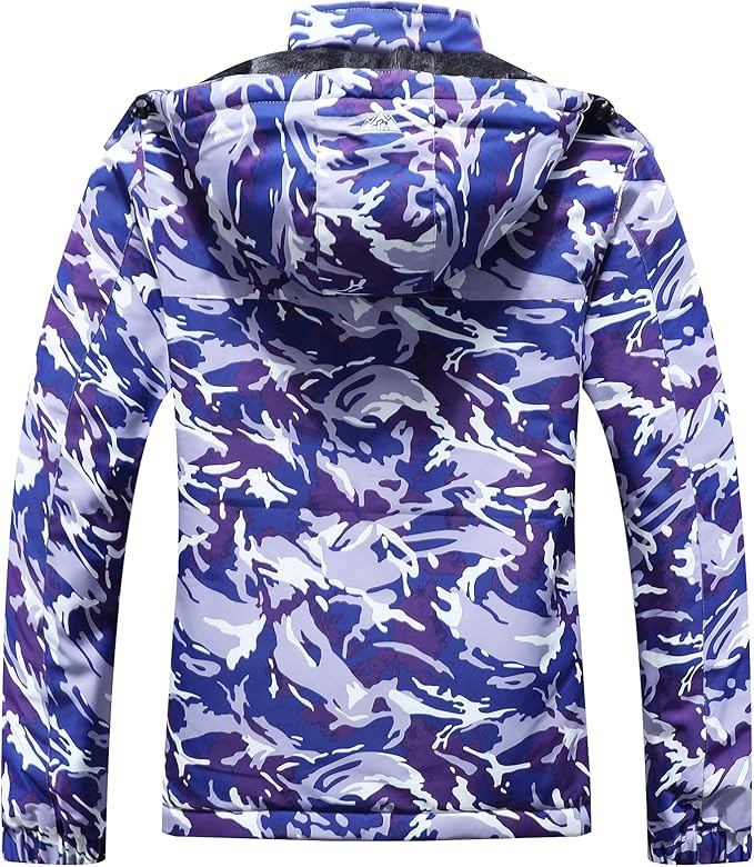 MOERDENG Women's Waterproof Ski Jacket Warm Winter Coat Outdoor Windbreaker Hiking Snowboarding Jacket