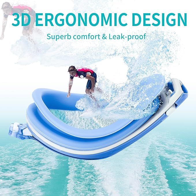 Nearsighted Swim Goggles, Shortsighted Optical Swimming Goggles No Leaking Anti Fog UV Protection for Adult Men Women