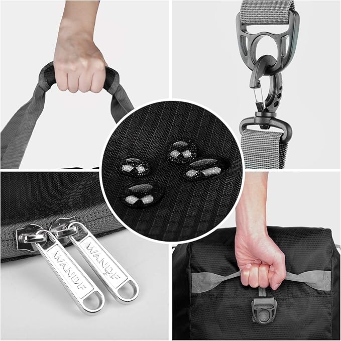 WANDF Foldable Travel Duffel Bag 60-120L Duffle Carry on for Women and Men