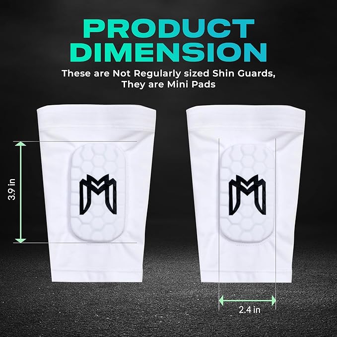 Mini Shin Guards Soccer – Built in Shin Pad Sleeves for Mens, Women, Teens - Small Shin Guards - Lightweight, Breathable Shin Defender Leg Protection