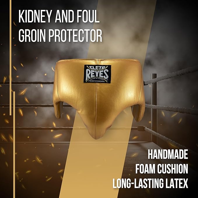 CLETO REYES Kidney and Foul Groin Protector, Boxing Training Equipment, Protective Gear for Men, Black