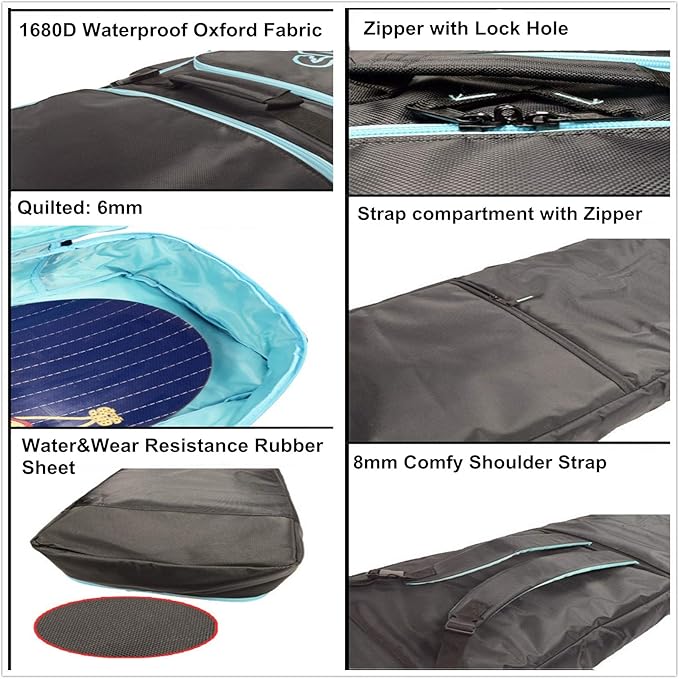 UNISTRENGH Fully Padded Snowboard Bag Waterproof Snow Sports Ski Boots&Helmet Equipment Bags