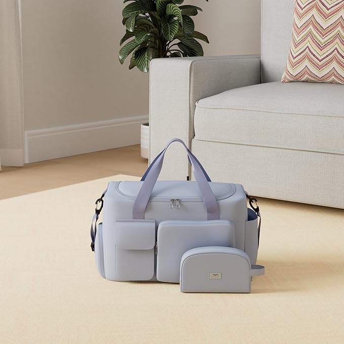 FIORETTO Women's Gym Duffle Bag with Shoes Compartment, 37L Capacity, Ideal for Travel, Gym, Sports, Duffel, Weekender