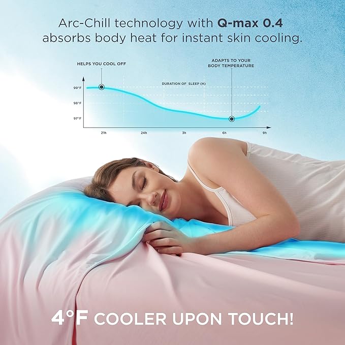 Bedsure Summer Cooling Blanket King Size for Hot Sleepers with Sports Mesh Design, Arc-Chill Q-Max 0.4 Lightweight Breathable Ice Cold Blanket for Night Sweats, 108 x 90 Inches, Mesh Pink