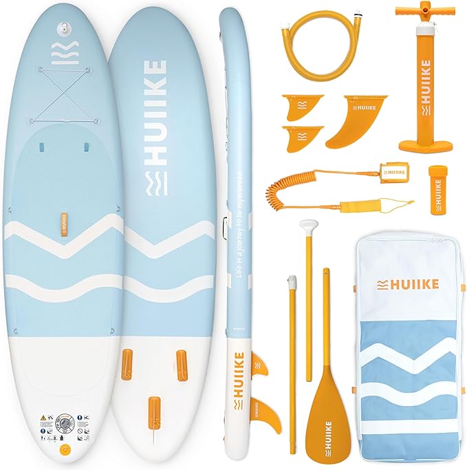 Inflatable Paddle Board for Adults with Accessories Included, Oar, Fins, Pump. Stand Up Paddleboard Great Stability and Resistance. 10’ x 33" x 5.9", Maximum Load 286 lb