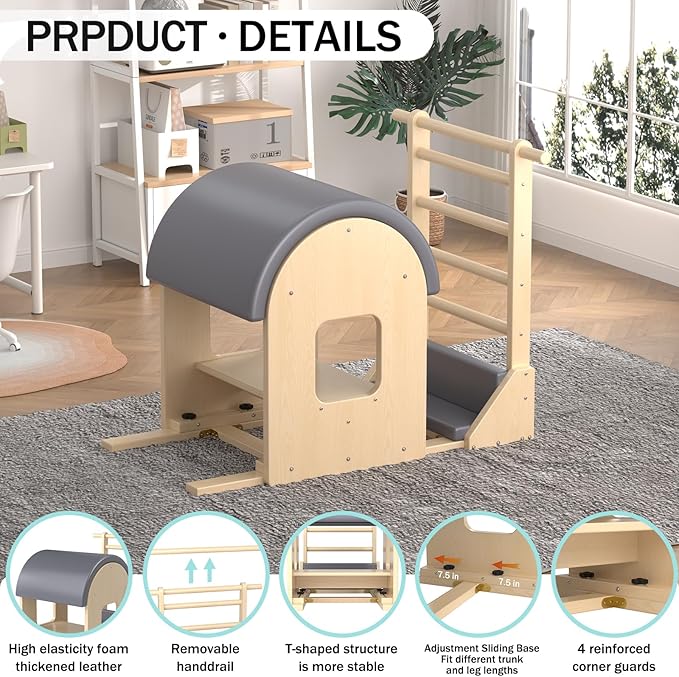 Pilates Barrel, Pilates Spine Corrector is Designed for People who Work in Offices, Pilates Arc Corrects Posture, Relaxes,Stretches to Make The Spine Soft and Supple- Sturdy Solid-3h09n1