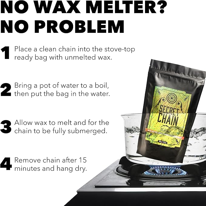 SILCA Secret Bike Chain Wax Blend, 500g - Hot Melt Wax Bicycle Chain Lube with Nano Tungsten Disulfide - The Fastest Lubricant On The Market - Easy Boiler Bag Application