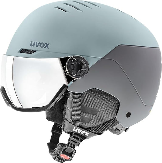 uvex Wanted Visor ski Helmet for Women & Men - Adjustable Helmet with Integrated Visor