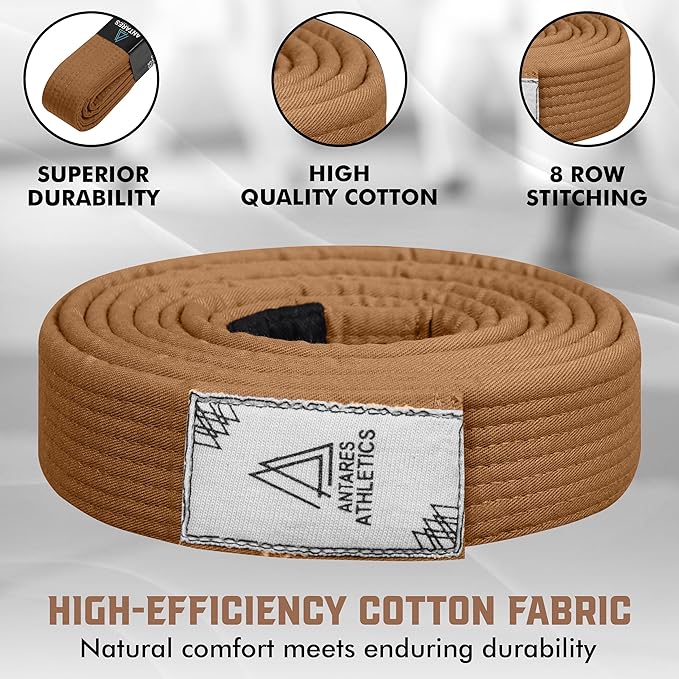 Vintage Series BJJ Belt for Men & Women Brazilian Jiu Jitsu Belt for Jiu Jitsu Gi