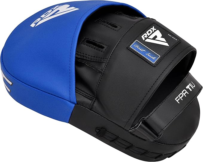 RDX Boxing Pads Focus Mitts, Maya Hide Leather Curved Hook and Jab Target Hand Pads, Great for MMA, Kickboxing, Martial Arts, Muay Thai, Karate Training, Padded Punching, Coaching Strike Shield
