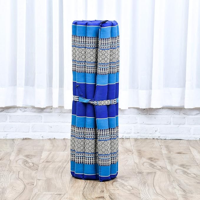 Leewadee Zabuton Seating Cushion – Square Floor Seat for Meditation Exercises, Light Yoga Mat Filled with Kapok