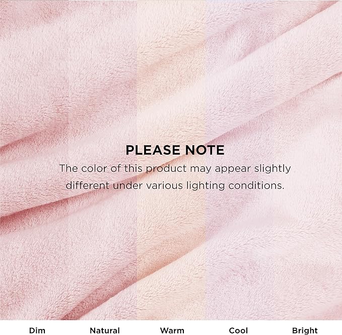 Bedsure Pink Fleece Blanket - 300GSM Soft Lightweight Plush Cozy Blankets for Bed, Sofa, Couch, Travel, Camping, 50x70 inches
