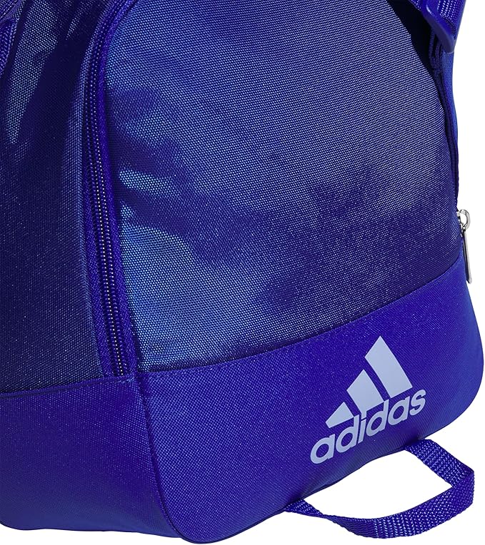adidas Unisex Defender 4.0 Gym Duffel Bag for Men and Women, Semi Lucid Blue/Silver Metallic/Blue Spark, Small (38L)