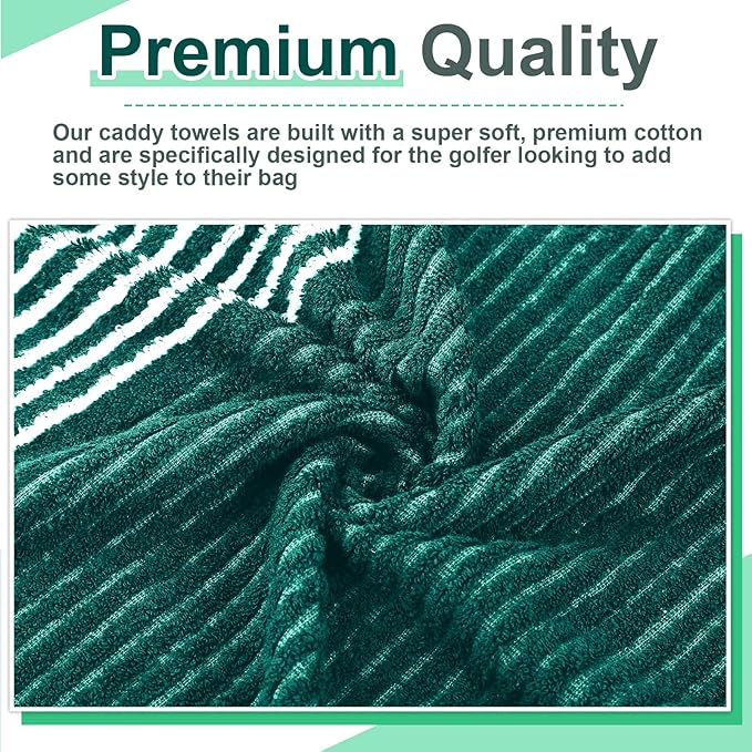 Mixweer Caddy Golf Towel 22" x 42" Large Caddy Towel Camping Sport Towels Cotton Soft Towels for Man Golf Lovers
