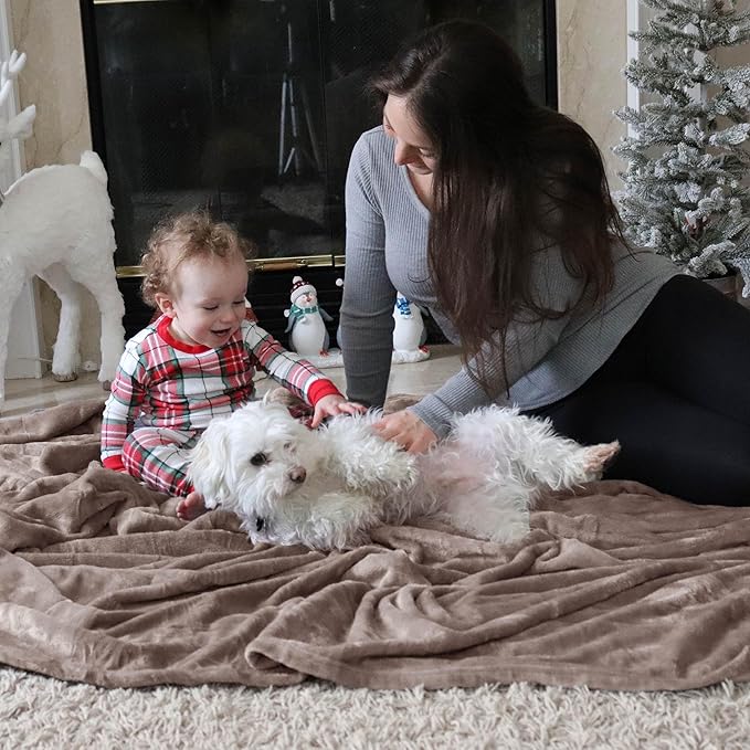 Bedsure Fleece King Size Blankets for Bed Mocha Brown - Soft Lightweight Plush Cozy Fuzzy Luxury Microfiber, 108x90 inches