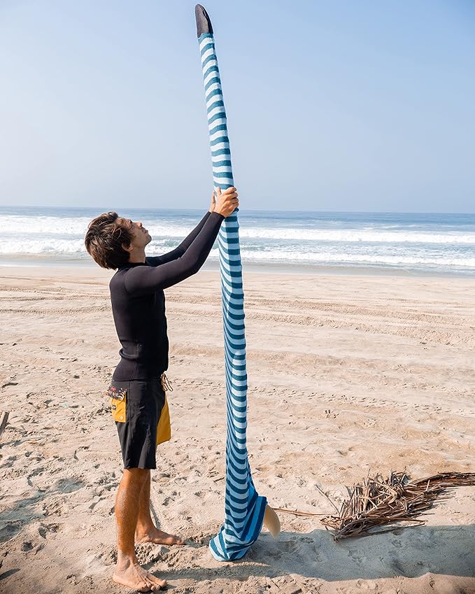 Surf Squared Surfboard Sock Cover and Paddleboard Cover - Lightweight Stretch Protective Surfboard Bag - Surfing Accessories - Shortboard, Longboard, Hybrid, Wakesurf, Standup Paddleboard SUP