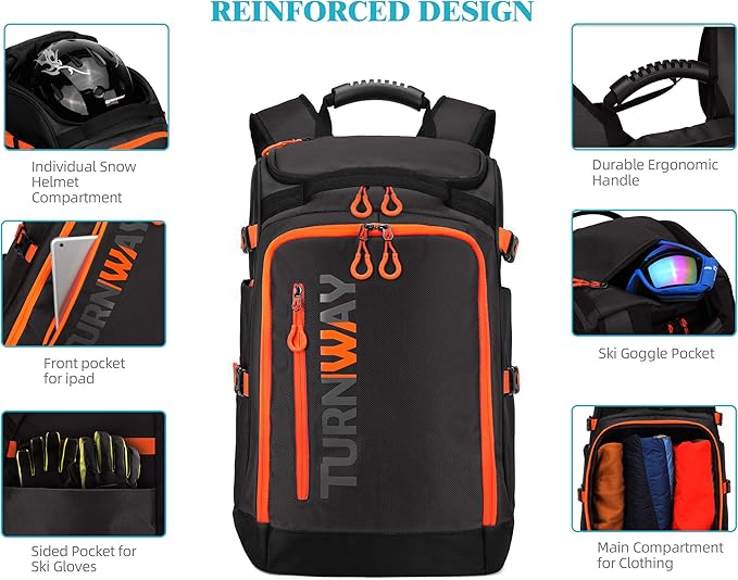 Ski/Snowboard Boot Bag/Skating Bag | Excellent for Store and Transport Gear, Jacket, Helmet, Goggles, Gloves & Accessories