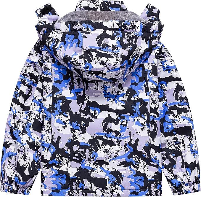 Pursky Boy's Waterproof Ski Jacket Kids Winter Snow Coats Fleece Raincoats Parka
