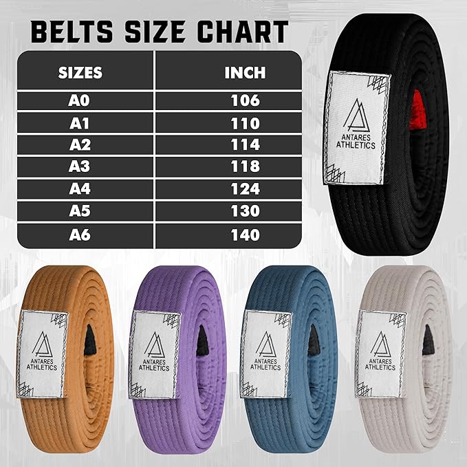 Vintage Series BJJ Belt for Men & Women Brazilian Jiu Jitsu Belt for Jiu Jitsu Gi